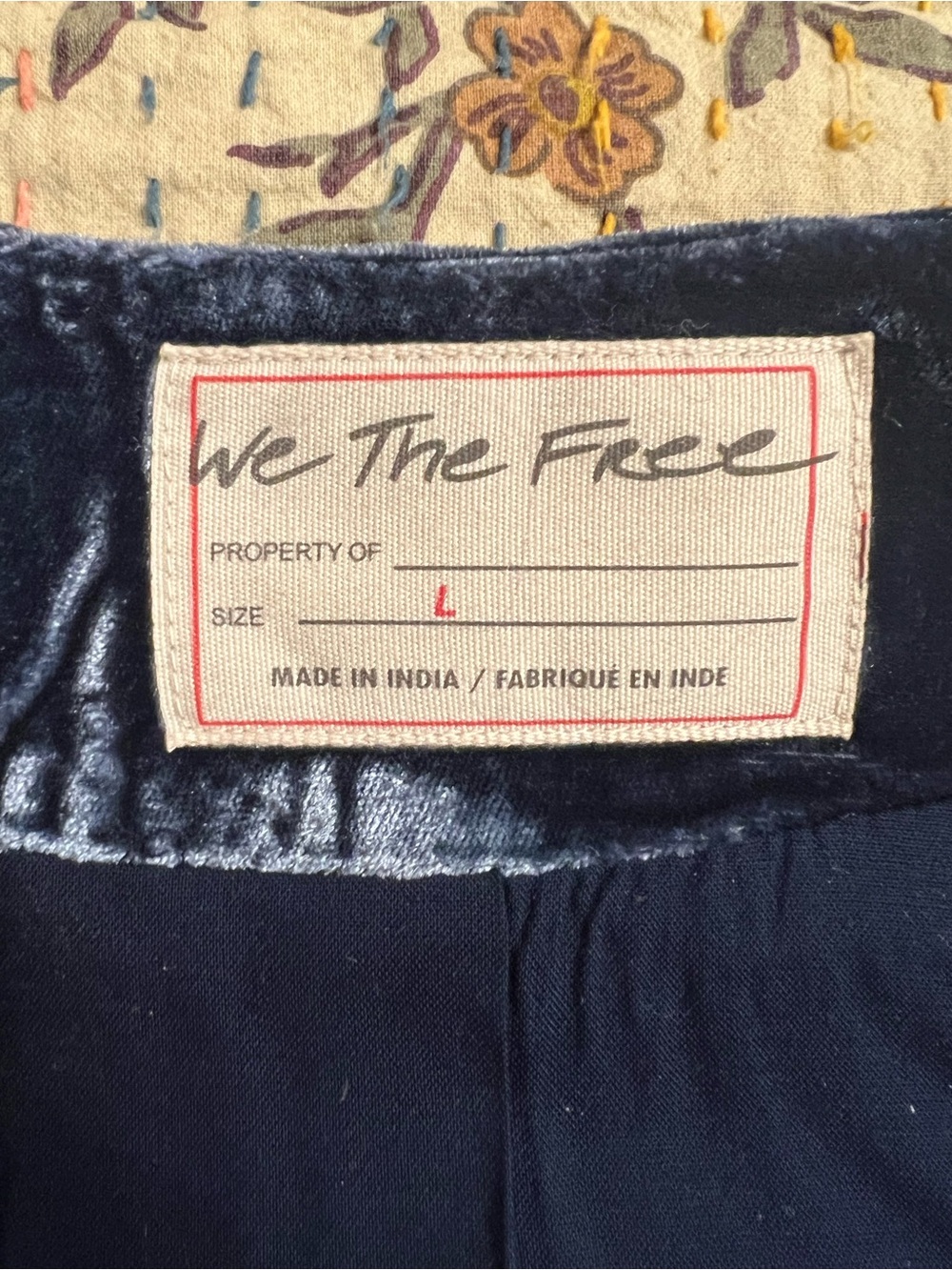 Free People Women's Navy Velvet Vest - Classic Button Front - Picture 7 of 9